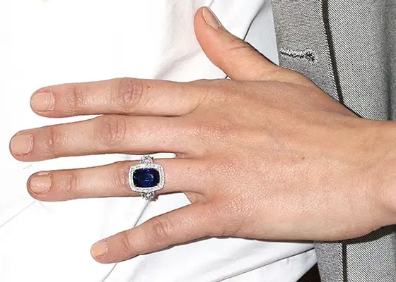 Engagement ring in Braddy's finger